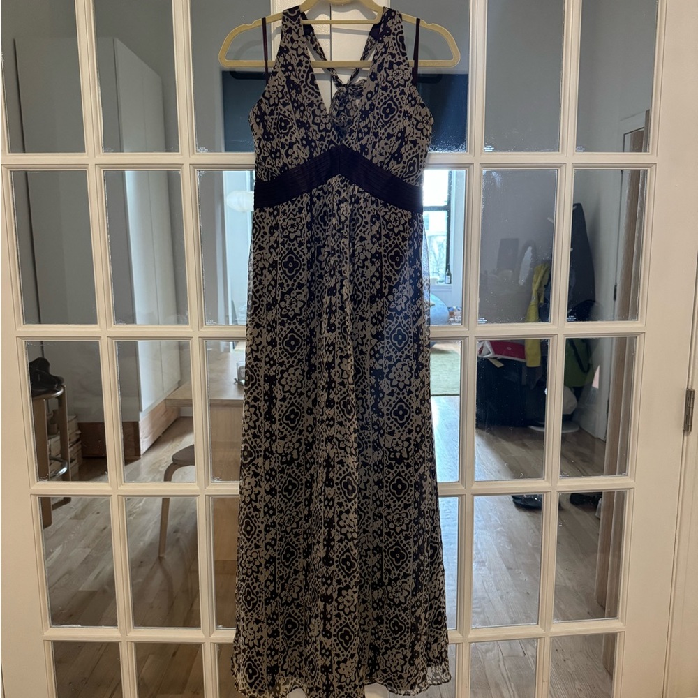 Eliza J Black and Cream Patterned Maxi Dress